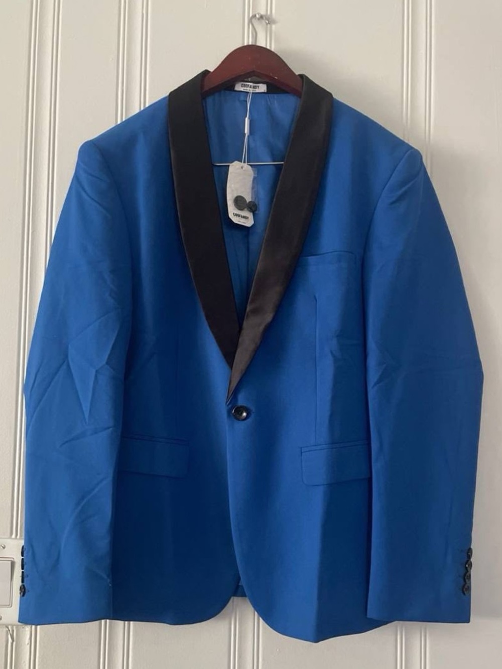 Classic Blue Shawl Lapel Tuxedo Jacket - Picture 2 of 7